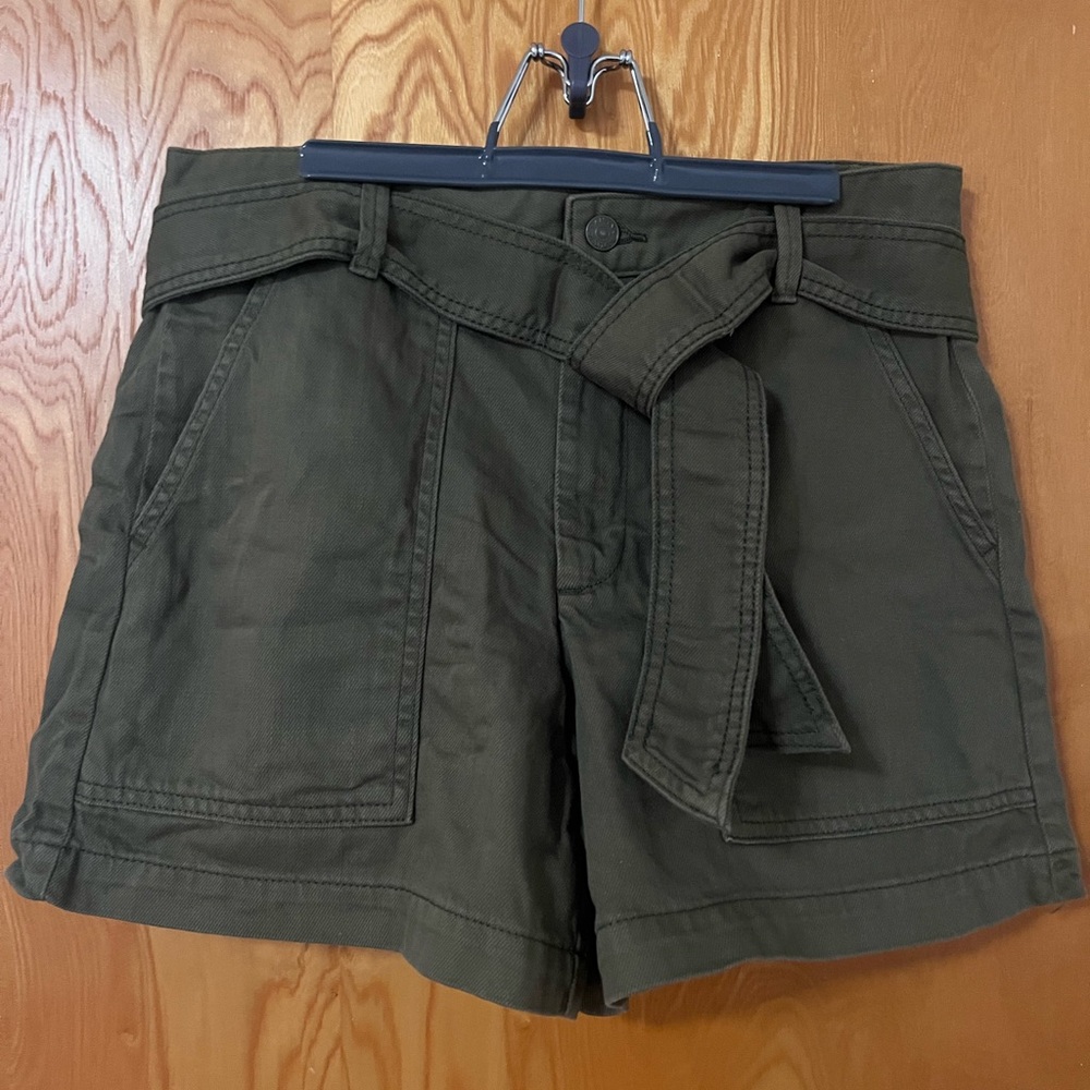 Banana Republic High Waist Dark Green Shorts